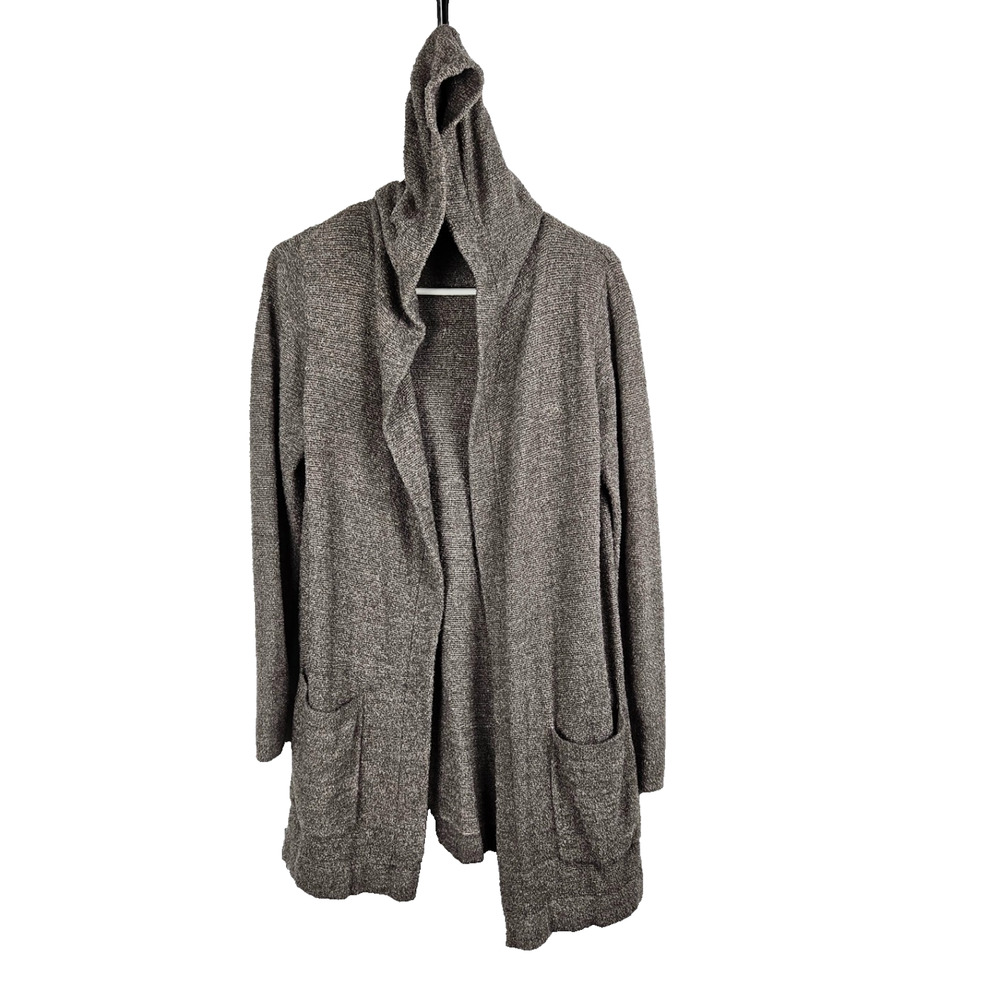 Barefoot Dreams Cozy Chic Lite Long Cardigan Size S Hooded Sweater Pockets 905